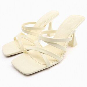 ZARA Leather Strappy High-Heel Sandals